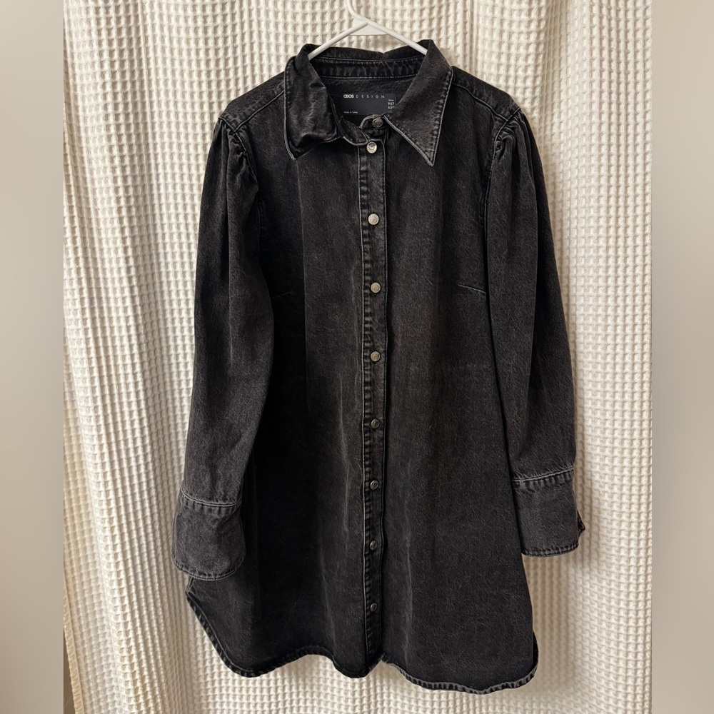 ASOS Curve Washed Black Denim Dress